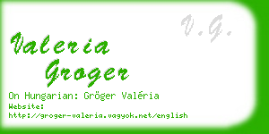 valeria groger business card